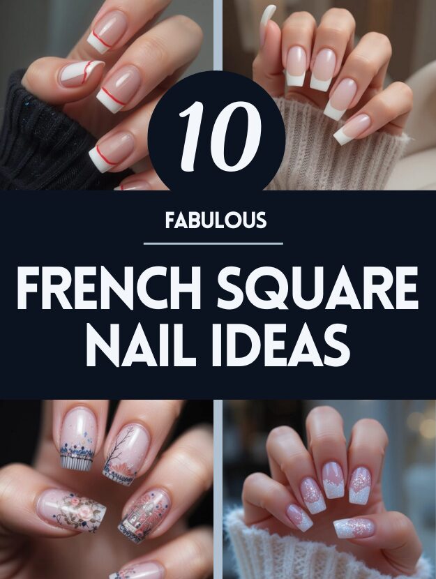 French Nail Square Ideas