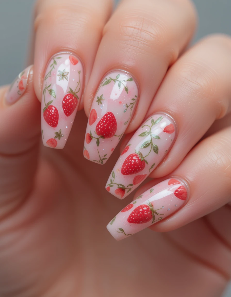 Strawberry Fields nails