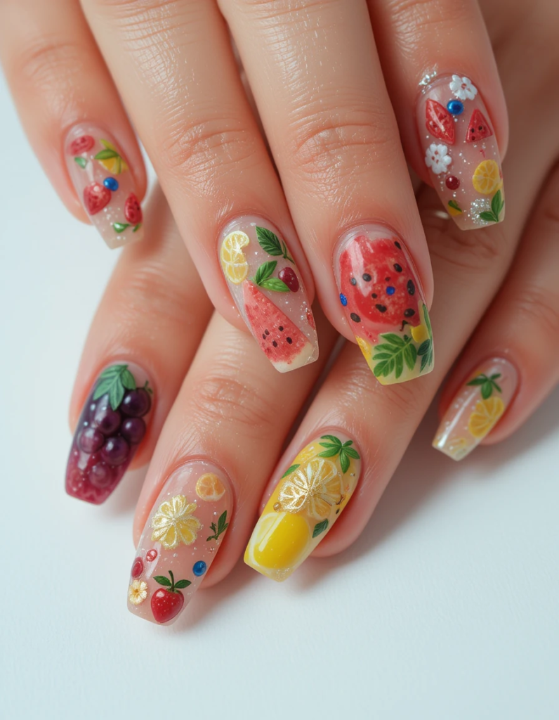 Fruit Salad nails