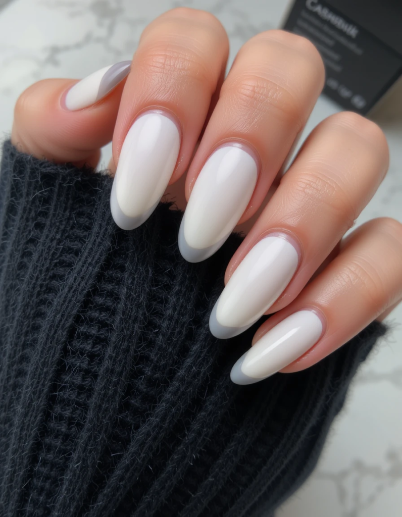 Matte French nails