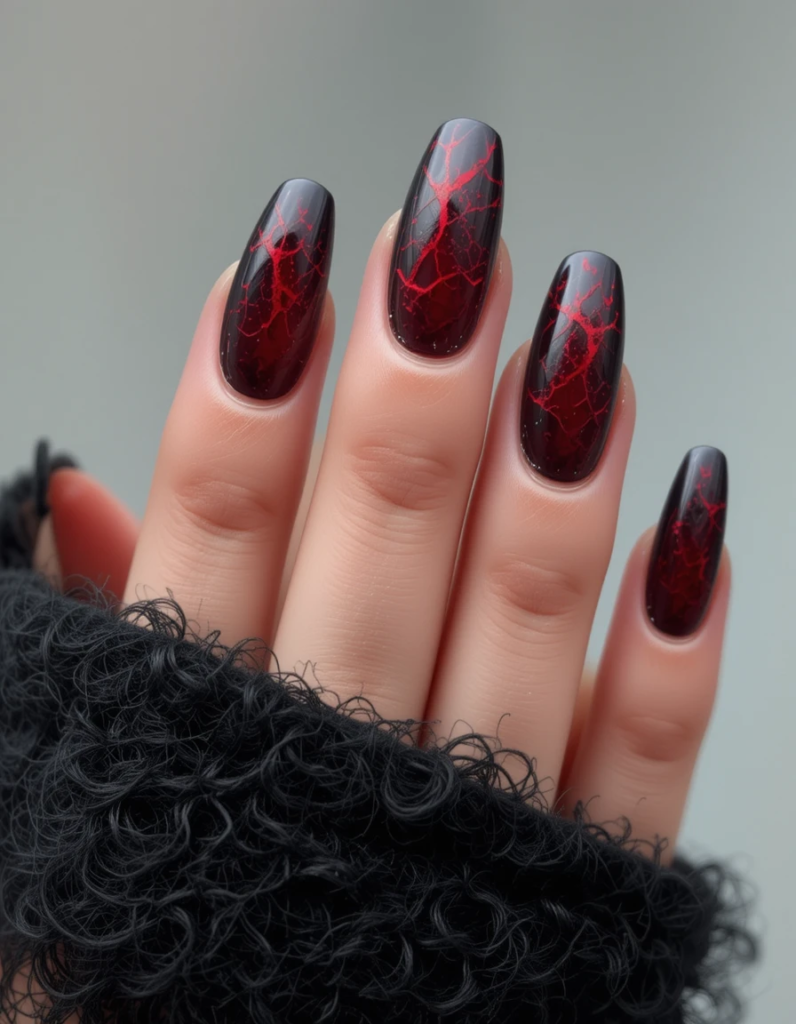 Ombré Blood Moon nails